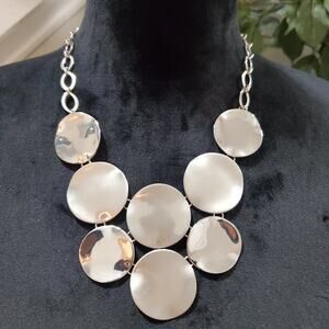 Womens Silver Shining Reflect Steel Ball Pendant Necklace